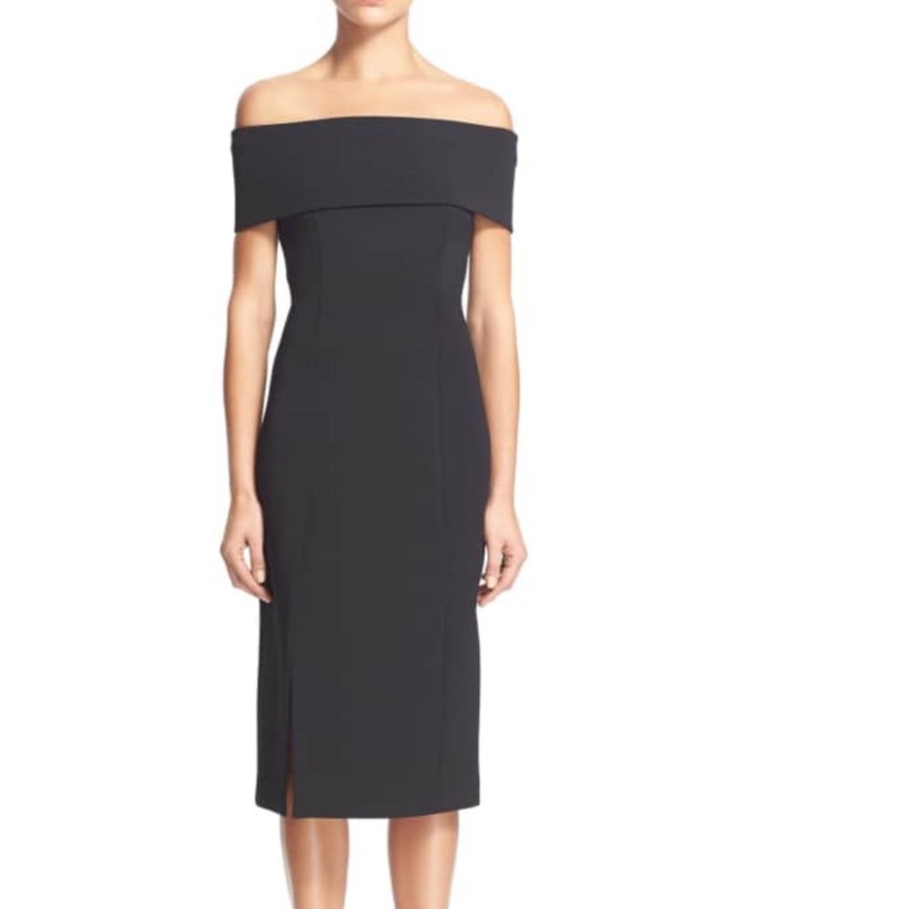 Nicholas Foldover Midi Dress